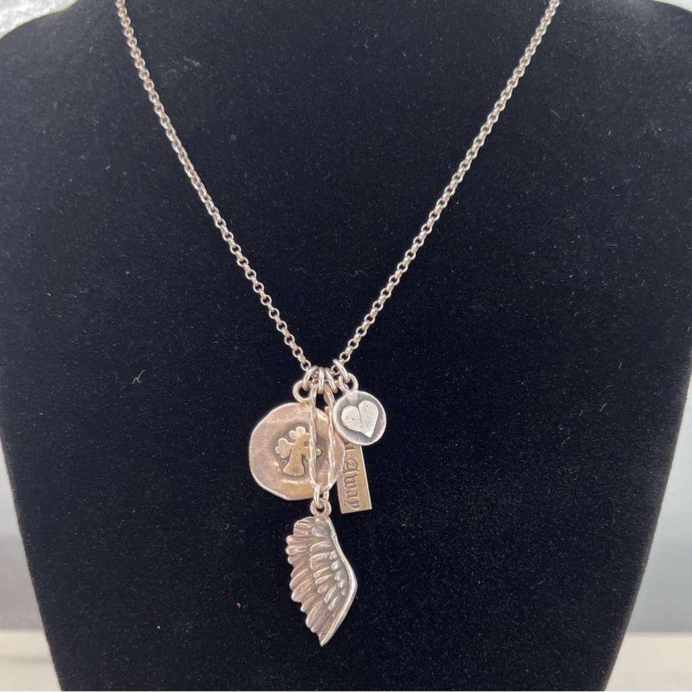Marvelous RARE Retired Bloodline Design Charm Necklace .925 Sterling Silver - Picture 10 of 14